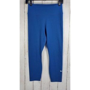 Nike Dri-Fit Cropped Leggings Women's Size Small Blue Stretch DD0247-476